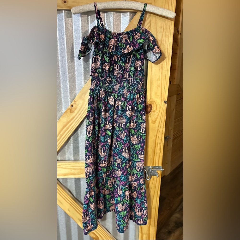 Cat & Jack Girl’s Navy multi-colored Maxi Dress.